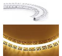Canale di illuminazione a LED con modanatura a corona, binario lineare con diffusore in silicone, profilo in alluminio montato da incasso per bordo del soffitto a parete, lunghezza 10,7 m