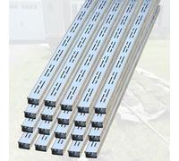 Canale di scarico a basso profilo, 20 pezzi, 1 m, griglia poco profonda per giardino, cortile, grondaia, soluzione di drenaggio resistente 35-150 mm, materiale da costruzione resistente