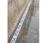 Canale di Scarico for Esterni in Acciaio Inossidabile, Trincea Extra Stretta Lunga 1,2 m