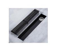 Canale di scarico for pavimento lungo, in acciaio inossidabile 304, for doccia, rettangolare, di grandi dimensioni, for il bagno e il vialetto.(Side,30x6.8x10.5x3.5cm)