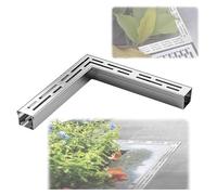 Canale di Scolo Scarico da Cortile con Griglia di Drenaggio Stretta Inossidabile, Copertura Della Griglia for Gli Scarichi Della Trincea del Patio,per interni ed esterni(L,H8*W15CM/H3.15*W5.91IN)