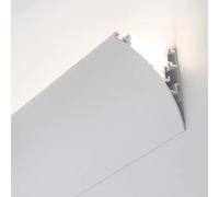 Canale diffusore LED in alluminio da 1 m, cornice per illuminazione indiretta per cucina e corridoio, perfetta per decorazioni moderne a forma di corona e copertura per alloggiamento doghe
