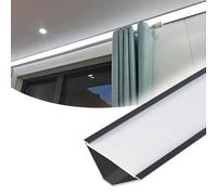 Canale diffusore LED per illuminazione indiretta, profilo di stampaggio a corona da 1,9 m, confezione da 17 - copertura per battiscopa per interni e per strisce LED