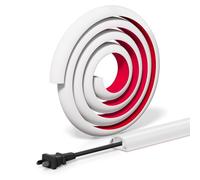 Canale Flessibile per Cavi, Canalina Passacavi Adesiva, Canalina Passacavi Muro Copricorda In Pc Morbido, Copricavo Flessibile, Canali a Cavo Semicircolare, Nastro Autoadesivo Canalina, 30mm×10mm -1M.