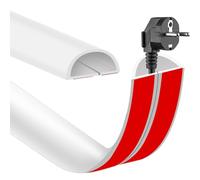 Canale Flessibile per Cavi In Gomma,Canalina Passacavi Adesiva Fili Elettrici, Copricavo Flessibile per Cavi Sul Pavimento Della Parete, Nastro Autoadesivo Già Incorporato, 29mm×14mm, 2Metri