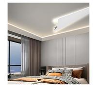 Canale for battiscopa con Modanatura a Corona in Alluminio a LED, Finitura for rondella a Parete con Copertura in PC, Illuminazione indiretta for Hotel/Bar (Senza Striscia LED)(White,3.0 m/9.8 ft)