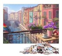 Canale Italiano Puzzle in Legno 500 Pezzi Puzzle Adulto Per Gioco Familiare Regalo Per Amore E Amico Divertimento Gioco Decorazione Interna Unica Stress Relief 500pcs (52x38cm)