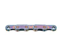 Kmc X-flat Waxed 12-13s Chain Viola 126 Links / 12-13s Aurora Blue