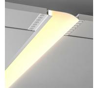 Canale LED da soffitto preinstallato per un'illuminazione d'accento Ambientale Senza Soluzione di continuità, Modanatura a Corona in Alluminio curvato per la Guida della Luce, Moda