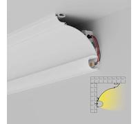 Canale Luminoso A Striscia LED In Alluminio Con Diffusore For Soffitto E Angolo, Binario Flessibile For Illuminazione D'accento In Camere Da Letto E Corridoi, Modanatura Di Finitura(20 m(65.6ft))