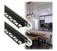 Canale profilo F in alluminio per pannelli in vetro da 5/16" - 3/8", separazione impermeabile a secco e bagnato per porta della doccia senza cornice, confezione da 2