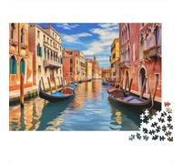 Canale Venezia Puzzle 1000 Pezzi In Colori Brillanti, Un Classico Puzzle A Pezzi Per Enigma Di Abilità Logica, Ideale Per Attività in Famiglia, Regalo Per L'inaugurazione Di Casa Puzzle 38x26cm/10