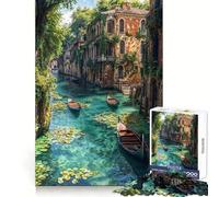 Canale veneziano con gondole, puzzle da 1000 pezzi per adulti, stimola la memoria, tempo ben speso, taglio di qualità, regalo di Natale (38x52cm)