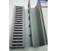 CANALETTA CANALE DI SCOLO COMPONIBILE C/GRIGLIA CARRABILE PVC MODULARE 13X14X50