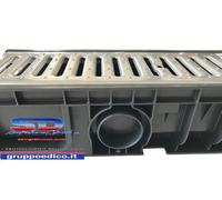 CANALETTA CANALE DI SCOLO COMPONIBILE GRIGLIA ZINCATA MODULARE 13X7,5X100 ACQUA