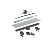 CANALETTA DOCCIA CANALISSIMA ALLUMINIO ORIZZONTALE KIT L. 60 cm