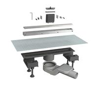 CANALETTA DOCCIA CANALISSIMA ALLUMINIO ORIZZONTALE KIT L. 80 cm