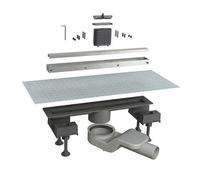 Canaletta doccia canalissima alluminio orizzontale kit l. 80 cm