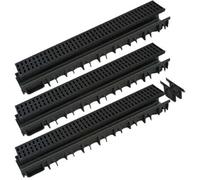 CANALETTA MODULARE PEDONABILE CON GRIGLIA PVC kit 3 pezzi + 2 tappi STAMPLAST