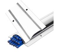 canaletta portacavi Copertura Del Pavimento In Acciaio Inox Per La Protezione Dei Cavi, Canalina Per Cavi Semitonda Per Il Supporto Dei Fili, Vaschetta Decorativa Invisibile Per(W 80mm/3.2in,8 pcs)
