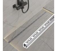 Canaletta Scolo Acqua Filtri di Scarico Extra Stretti da 3,5 Cm, Mini Scanalatura di Scarico per Canaline Doccia/Patio/Cucine, Sistema di Drenaggio Avanzato per Bloccare i Detriti