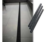 canaletta scolo acqua piovana Canale Di Scarico Lineare Da 3,5/5 Cm, Nero, Semplice Kit Di Drenaggio Francese Per Pavimento/bagno/lavello Da Cucina, Griglia Di Gronda(Set of 3,3.5x3cm/1.4x1.2inch)