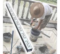 Canaletta Scolo Acqua Piovana Canalette di Drenaggio Strette for Patio Esterne, Kit di Scarico A Canale Sottile per Esterni Doccia Rettangolare E Griglie per Balconi E Cortili(15x4cm/6x1.6in)