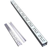 Canaletta Scolo Acqua Piovana Canalette di Drenaggio Strette for Patio Esterne, Sistemad di Drenaggio A Canale Sottile Filtri Lineari per Grondaie da Esterno Griglia Rimovibile(3.5x3cm/1.4x1.2in)