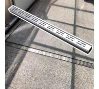 Canaletta Scolo Acqua Piovana Canalette di Drenaggio Strette per Patio Esterne, Canale di Scolo per Impieghi Gravosi con Griglia Metallicad Canale di Scolo Sottile Cortili Esterni(7x5cm/2.7x2in)