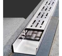 Canaletta Scolo Acqua Piovana Canalette di Drenaggio Strette per Patio Esterne, per Giardini Marciapiedi E Vialetti Drenaggio Efficiente dell'Acqua(3.5x3cm/1.4x1.2in)