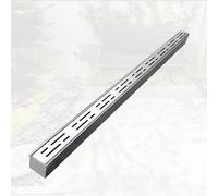 Canaletta Scolo Acqua Piovana Canalette di Drenaggio Strette per Patio Esterne, Sistemad di Drenaggio A Fossa in Acciaio Inossidabile con Griglia Kit di Drenaggio A Canale Poco(3.5x5cm/1.4x2in)