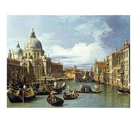 Canaletto The Entrance To Grand Canal Venice Old Master Painting Art Print Poster Wall Decor 12X16 Inch