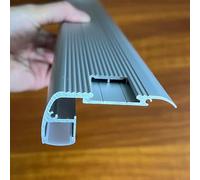 Canali a LED in alluminio per scale per illuminazione piastrelle, profilo striscia LED da 10 mm - 20 pezzi da 101 cm, facile da installare, migliora la sicurezza e l'atmosfera