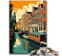 CANALI DI AMSTERDAM Puzzle da 2000 pezzi per adolescenti, regalo, gioco per famiglie, antistress, sfida difficile, fantastici regali e giocattoli, 2000 pezzi (70x100cm)