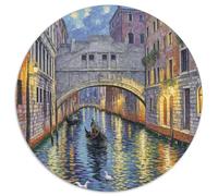 Canali di Venezia Jigsaw Puzzle Per Adulti E Bambini 1000 Pezzi Puzzle Rotondo 1000pcs (67.5x67.5cm) Regali Bellissimo paesaggio Puzzle Giochi Puzzle Per Famiglia DIY