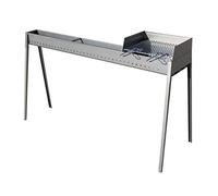 Canalina Cuoci Arrosticini con Barbecue paratia e griglia 80+40 cm Torino Grill a carbone in ferro