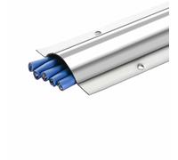 Canalina di protezione per cavi in acciaio inox, protezione per cavi in metallo, lunghezza 1 m, confezione da 20 canaline, per cavi, per cavi da pavimento resistente(NO.7)
