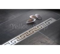 Yellowshop - Canalina Canale Di Scarico Doccia A Pavimento Bagno Griglia In Acciaio Inox Sistema Drenaggio Varie Misure Cm 60, 70, 80, 90, 100 (Cm 90)