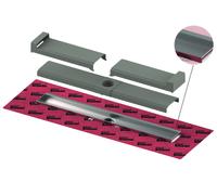 TECEdrainline-evo Caniveau de douche, avec support pour carrelage mural, corps de caniveau droit en acier inoxydable, 601203, 601203, Versione: Lunghezza nominale: 1200 mm (1193 mm)