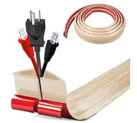 Canalina flessibile per cavi piccola, autoadesiva, 3 m x 5 cm, protezione per cavi, facile da tagliare, montaggio per tutti i cavi di alimentazione, casa, ufficio, magazzino (grana di