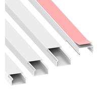 Canalina Habengut (autoadesiva) 22x12 mm in PVC, colore: bianco, lunghezza 4 m (4 pezzi á 1 metro)