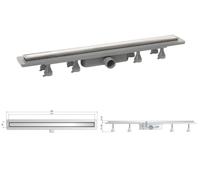 CANALINA NANOFLOW IN ABS CON GRIGLIA INOX PIASTRELLABILE OMP