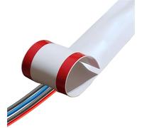 Canalina Passacavi Adesiva 1 copricavo autoadesivo in gomma da 3,0 m x 5, cm for cavi sul pavimento, strisce autoadesive, filo for la gestione dei(WHITE)