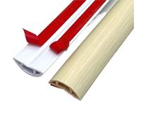 Canalina Passacavi Adesiva 1 pezzo m PVC copertura for cavi da pavimento autoadesiva protezione for di alimentazione estensione condotto elettrico manicotti nascondicavi(Maple woodgrain)