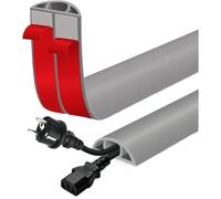Canalina Passacavi Adesiva 1 pz. m/2 m prolunga copricavo da pavimento protezione for canalina di alimentazione pratico organizzatore cavi(Grey,1m)