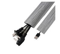 Canalina Passacavi Adesiva 1PC 118,11 pollici Protezione for cavi in PVC Striscia di protezione autoadesiva for Resistente all'usura Previene inciampi da pareti e pavimenti(Gray wood grain)