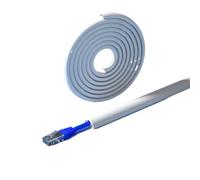 Canalina Passacavi Adesiva Copertura for cavi da pavimento in PVC, protezione for autoadesiva, prolunga elettrica, fessura for la gestione dei elettrici(D20 White,6M)