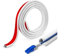 Canalina Passacavi Adesiva, Mini Canalizzazione per Cavi in PVC Morbido, Passaca