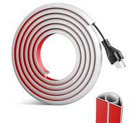 Canalina Passacavi Auto-Adesiva, Canali a Cavo Semicircolare Passacavo in PVC Morbido Mini Canalina Passacavi Muro Nastro Autoadesivo Canalina per Casa Officina Magazzino Concerto (2 m x 20 mm)