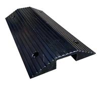Canalina Passacavi Calpestabile Resistente e Robusto, Dossi Artificiali per Sedie a Rotelle, Copertura per Cavi in gomma Antiscivolo con Pendenza Su Entrambi I Lati(50 * 80 * 10cm/20 * 32 * 4in)